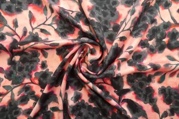 Lady McElroy Shadow Floral - Peach - Storrie Sateen