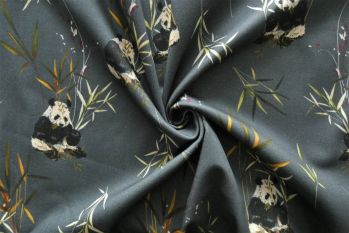 Lady McElroy Panda Retreat - Stretch Cotton Candess Drill - Remnant - 2m