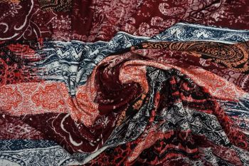 Lady McElroy Panorama Paisley - Wine Red