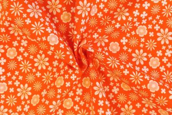 Lady McElroy - Penny Lane Orange Ditsy - Cotton Pure Lawn
