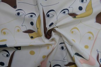Lady McElroy Picasso Theatre - Cotton Marlie-Care Lawn - Remnant - 3m