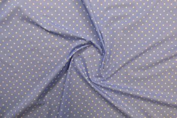 Lady McElroy Polka Array - Sky Blue Marlie-Care Lawn - Remnant -3m