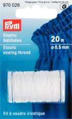 Prym 0.5mm Elastic Sewing Thread - White 20m