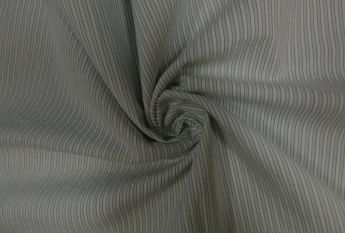 Ex Paul Smith Deadstock Designer 100% Cotton Seersucker Shirting - White/Fern