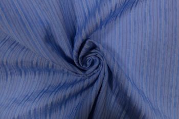 Ex Paul Smith Deadstock Designer Stripe Shirting - Cobalt Blue