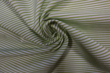 Ex Paul Smith Deadstock Designer 100% Cotton Stripe Shirting - Lime