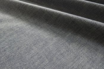 Deadstock Paul Smith Cotton Rigid Chambray Denim With Velvet Back - Classic Mid Blue