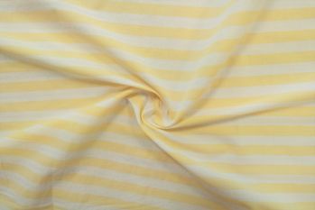 Ex Designer Paul Smith Lemon & White Striped Italian Shirting Fabric