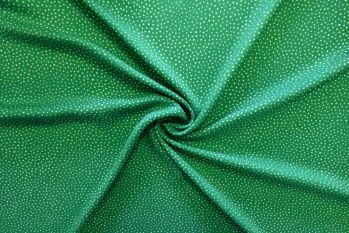 Lady McElroy Raining Dots - Emerald Viscose Challis Lawn Remnant - 2m