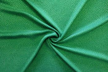 Lady McElroy Raining Dots - Emerald Viscose Challis Lawn - Remnant - 3m