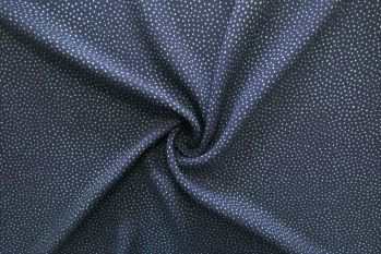 Lady McElroy Raining Dots - Marine Blue/Mint Green Viscose Challis Lawn - Remnant - 2m