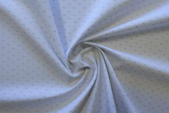 Deadstock Ex Designer Cotton Italian Yarn-Dyed Striped Shirting - Cornflower Blue/White