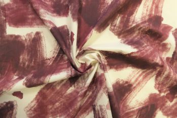 Lady McElroy Skylar Elegance - Claret - Marlie Care Lawn - Remnant - 3m