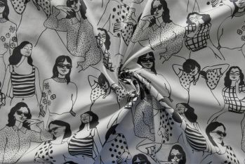 Lady McElroy Something Sophisticated - Cotton Marlie Lawn - Remnant - 2.6m