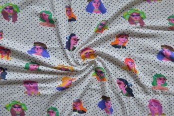 Lady McElroy Spotting Fashion - Crepe Jersey - Remnant - 3m