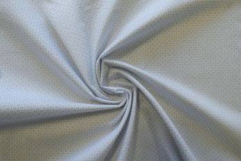 Deadstock Ex Designer Cotton Italian Yarn-Dyed Motif Shirting - Blue