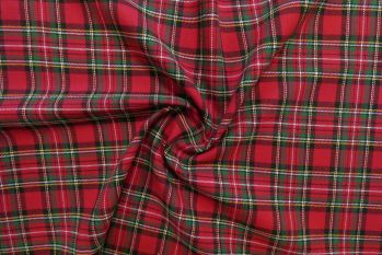 SW427 - Brushed Cotton Stewart Tartan Check - Remnant - 2m