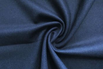 Lady McElroy Aberdeen - Wool-Mix Felt Coating - French Navy Remnant 1.6m