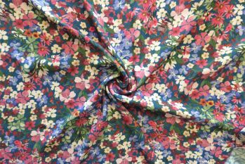 Lady McElroy Teal Beauty Morracain Crepe - Remnant - 3m