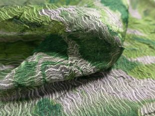 Meadow Green Crinkle Chiffon
