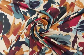 Lady McElroy - Palette de Flore – Mulberry - Sandwashed Silk-Mix Soft Satin Twill 