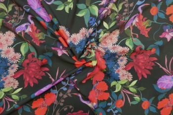 Lady McElroy Trip To Paradise - Dusk - Viscose Challis Lawn - Remnant - 3m