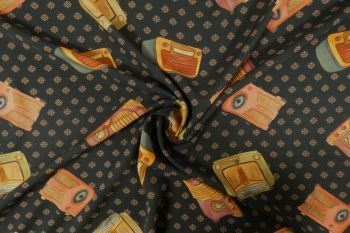 Lady McElroy Unchained Melody - Black - Viscose Challis Lawn - Remnant - 2m