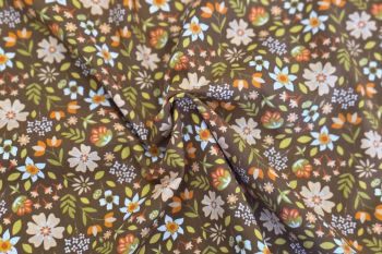 Lady McElroy - Harvest Bloom - Milk Chocolate - Cotton Pure Lawn