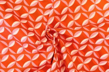 Lady McElroy - Optic Petals - Pink & Orange - Cotton Pure Lawn