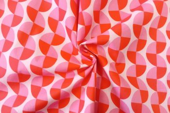 Lady McElroy - Space Age Ribbon - Pink & Orange - Cotton Pure Lawn