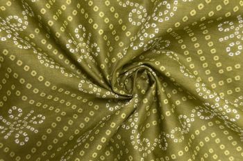 Lady McElroy Bandhani Bloom - Olive - Cotton Lawn Hand-Dyed Block Print