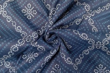 Lady McElroy Bandhani Bloom - Ink Blue - Cotton Lawn Hand-Dyed Block Print