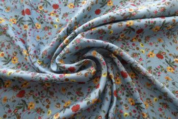 Lady McElroy Wondrous Nature  - Moon - Viscose Challis Lawn - Remnant - 2m