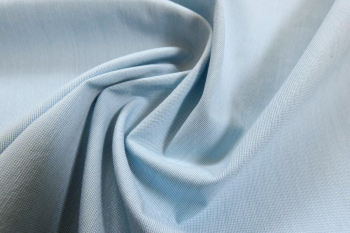 Deadstock Ex Paul Smith Cotton Two-Tone Oxford-Style Weave Canvas Shirting - Duck Egg Blue