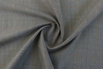 Deadstock Ex Paul Smith Cotton Yarn-Dyed Lightweight Canvas Check - Black/White/Ochre