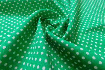 Deadstock Ex Paul Smith Cotton Poplin - Polka Dot - Green
