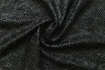 Deadstock Ex Hobbs Reptile-Skin Faux Leather - Dark Brown/Black