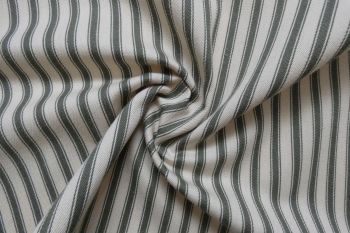 Deadstock 100% Cotton Drill Ticking Stripe - Khaki